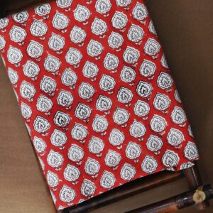 Elegant Abstract Hand Block Printed Cotton Dress Material